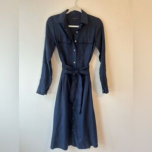 Banana Republic Blue Long Sleeve Shirt Dress
